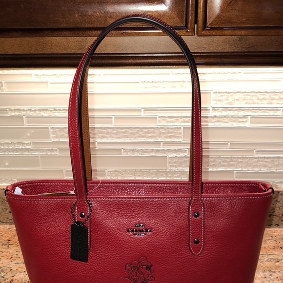 Coach Minni Mouse City Zip Tote with Motif - Red New with tags - Picture 2 of 8